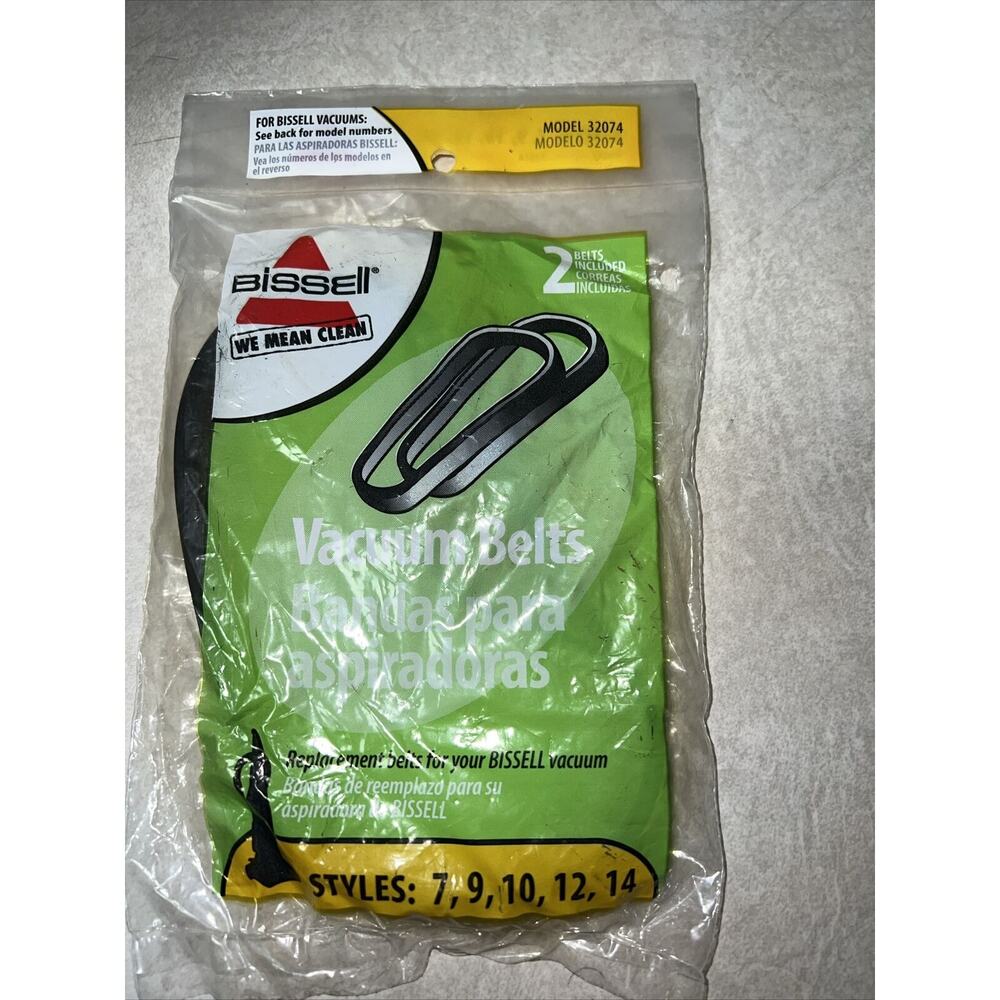 Style 7 9 10 12 14 32074 Replacement Belt for Bissell Vacuum 2 Pack New In Pack